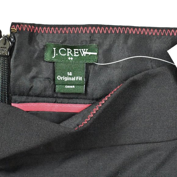 J.CREW Skirt Black lined 14 Wool - Picture 6 of 6